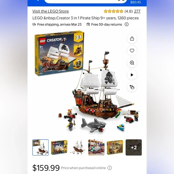 Lego Creator Pirate Ship - Picture 4 of 4